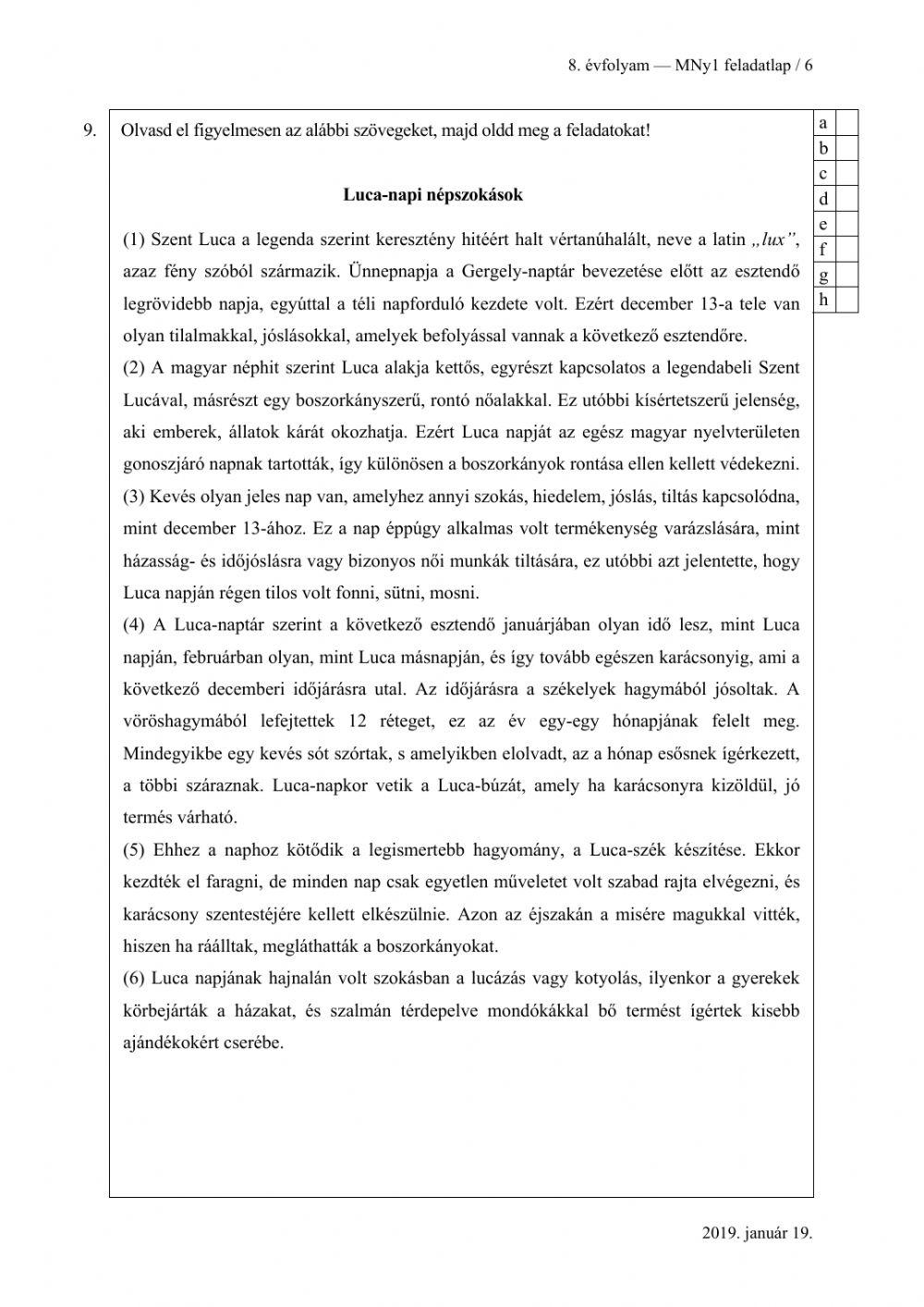 Magyar központi 2019 2.rész