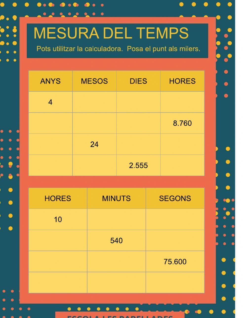 Mesura del temps 2