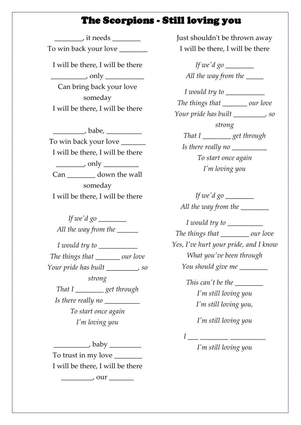 Scorpions  Still Loving You