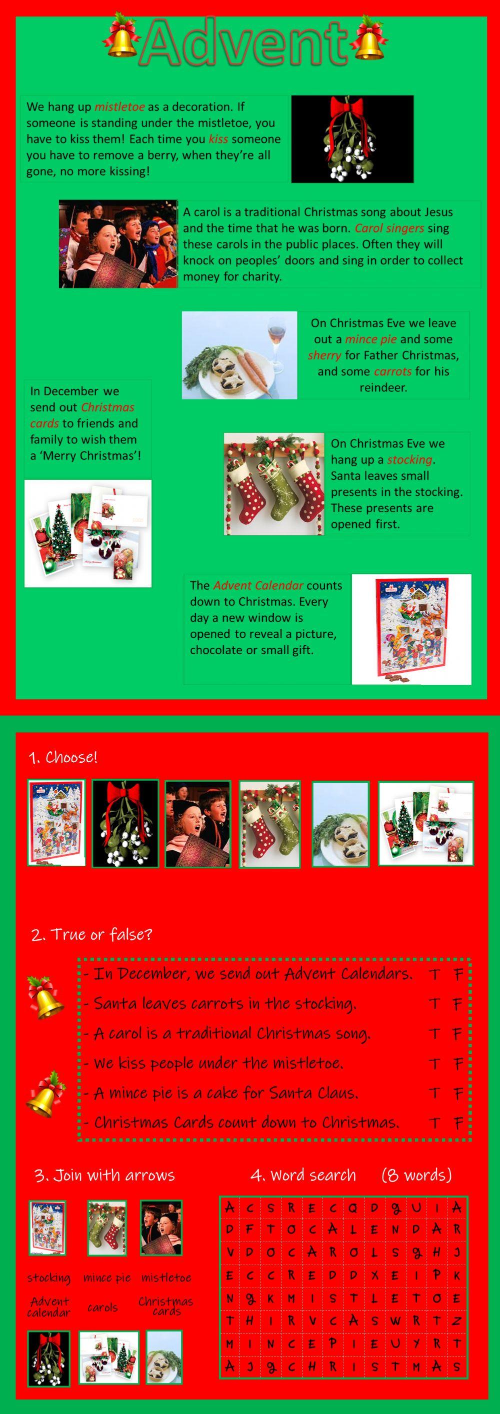Advent | Free Interactive Worksheets | 510876
