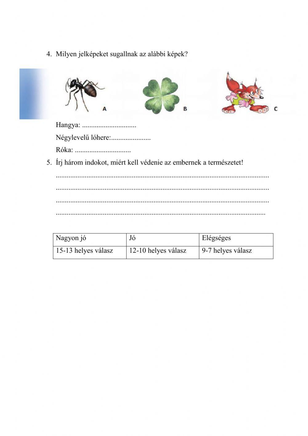 Odafigyelés  a növényekre, állatokra