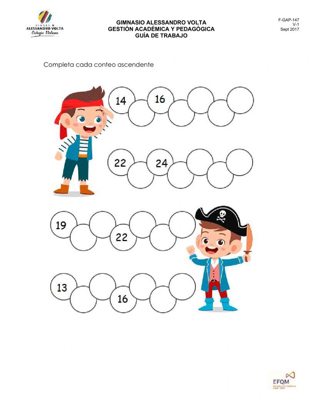 Conteo ascendente y descendente