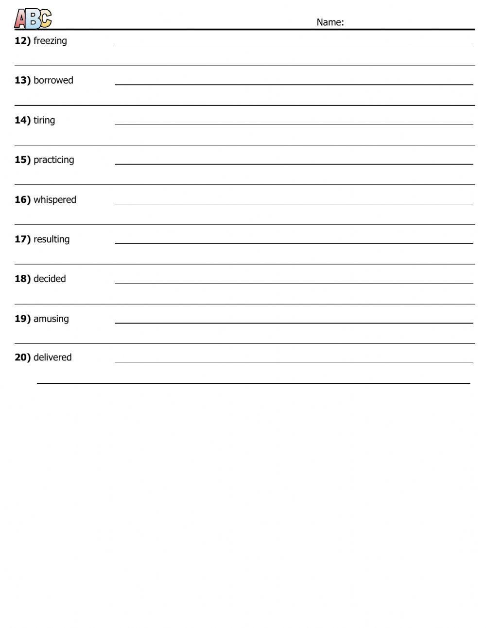 Lesson 7 - Adding –ed and –ing - 2