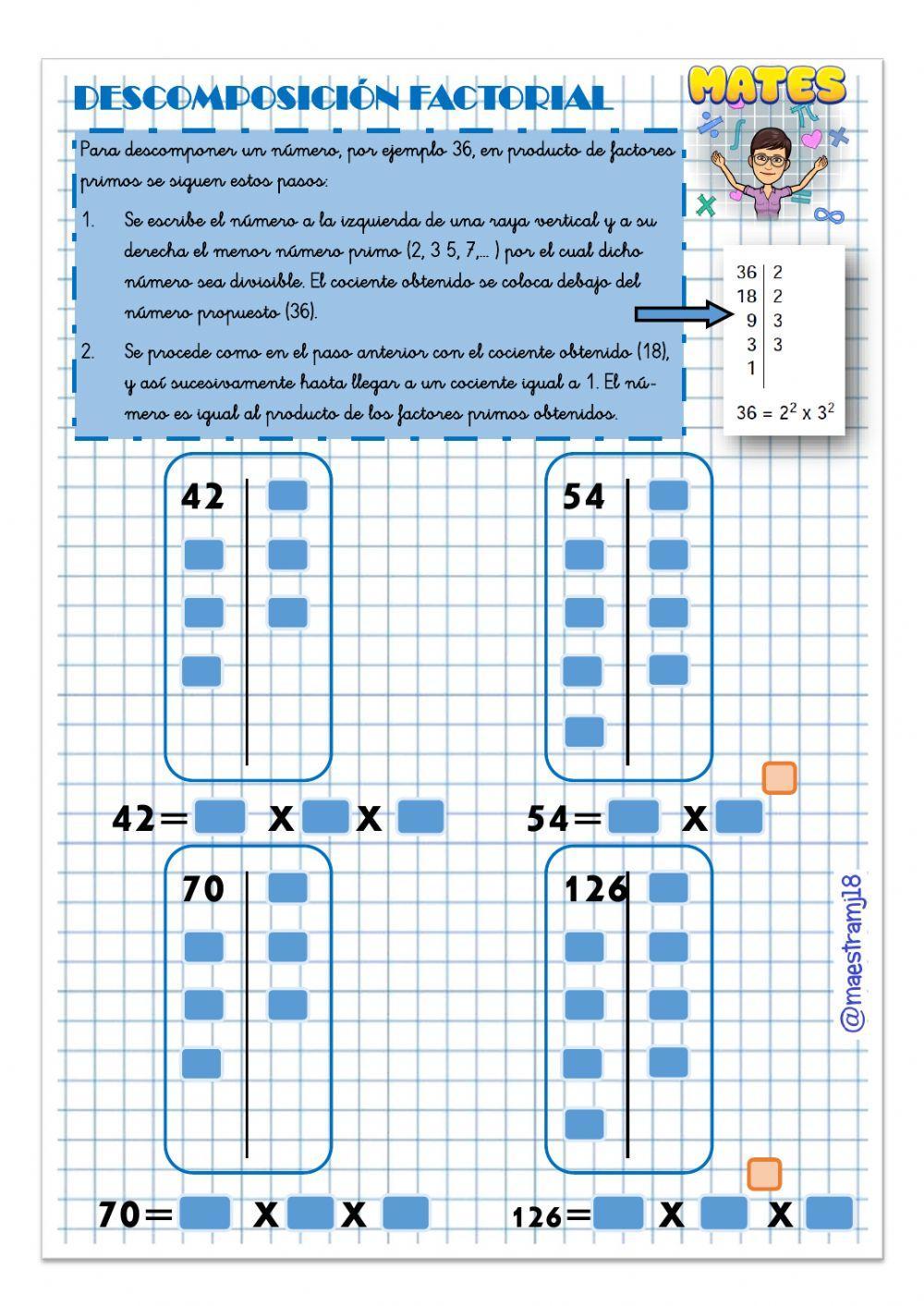 Descomposición factorial
