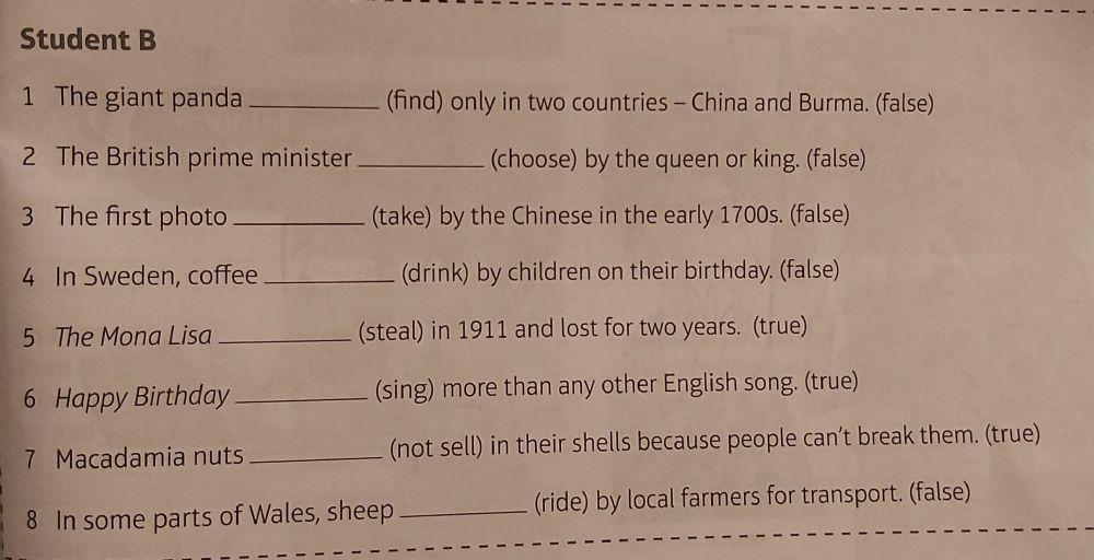 Passive form speakout pre-int. unit 10.2 B