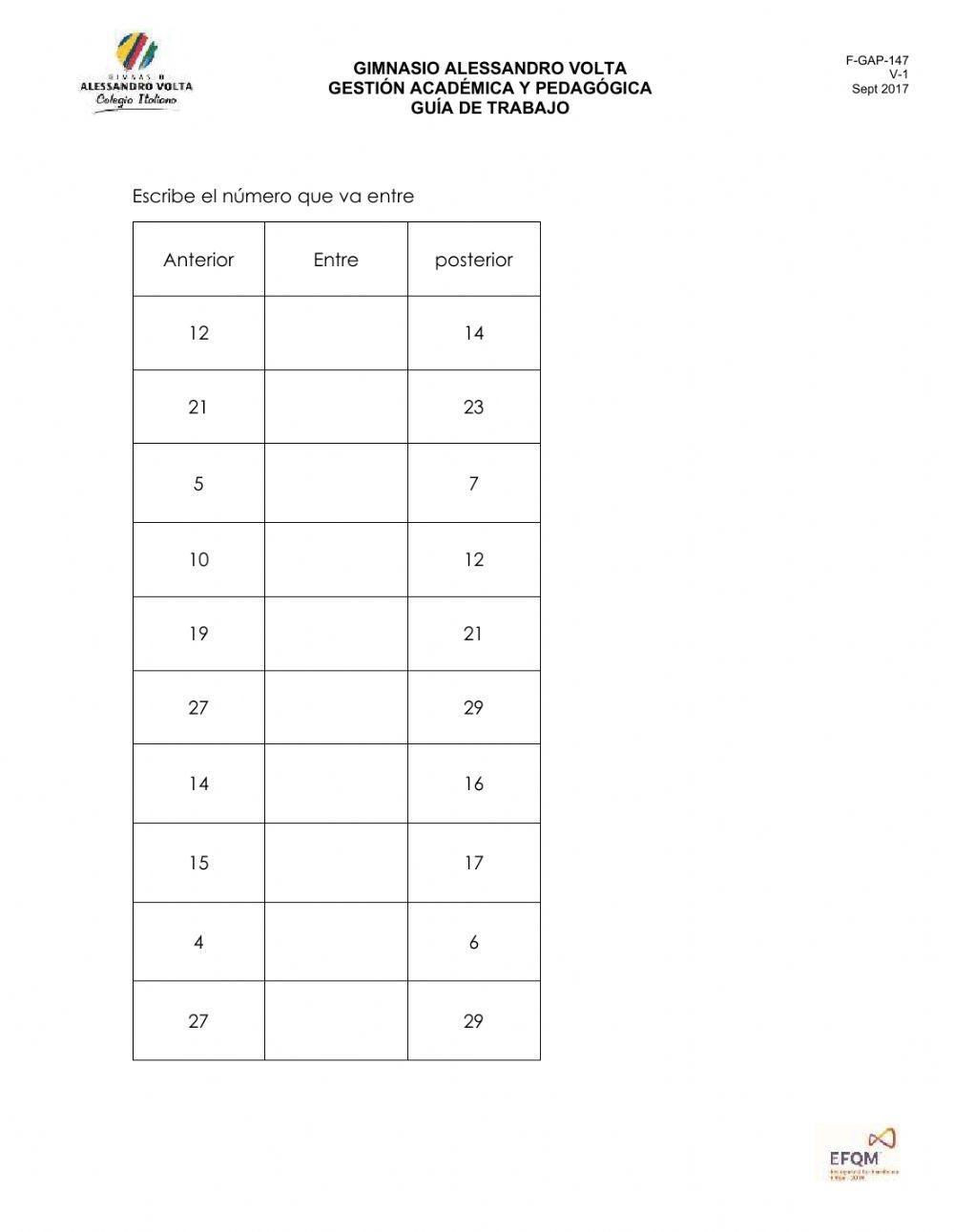 Anterior posterior entre