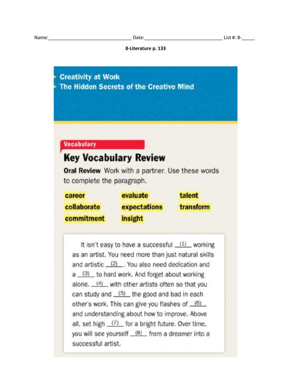 8-Hidden Vocab. p. 133