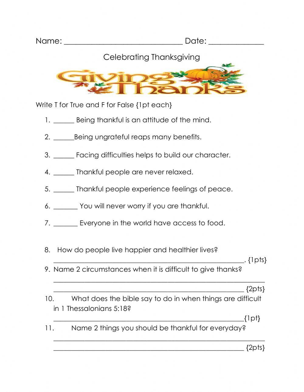 Celebrating Thanksgiving