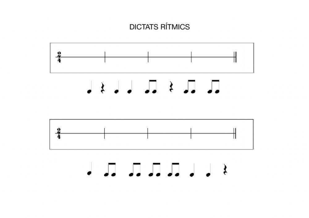 Dictat rítmic (3, 3 i 4)