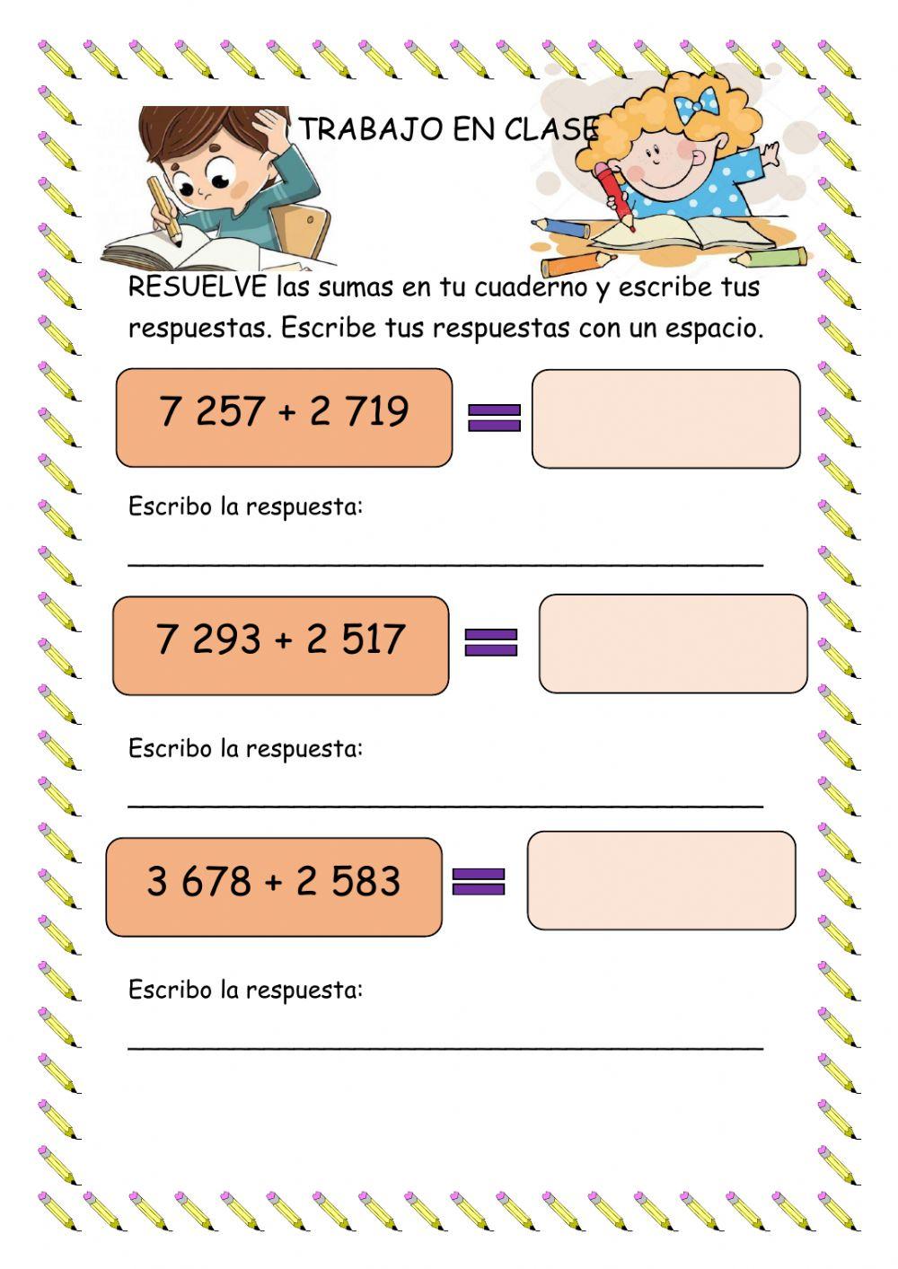 Sumas con unidades de mil
