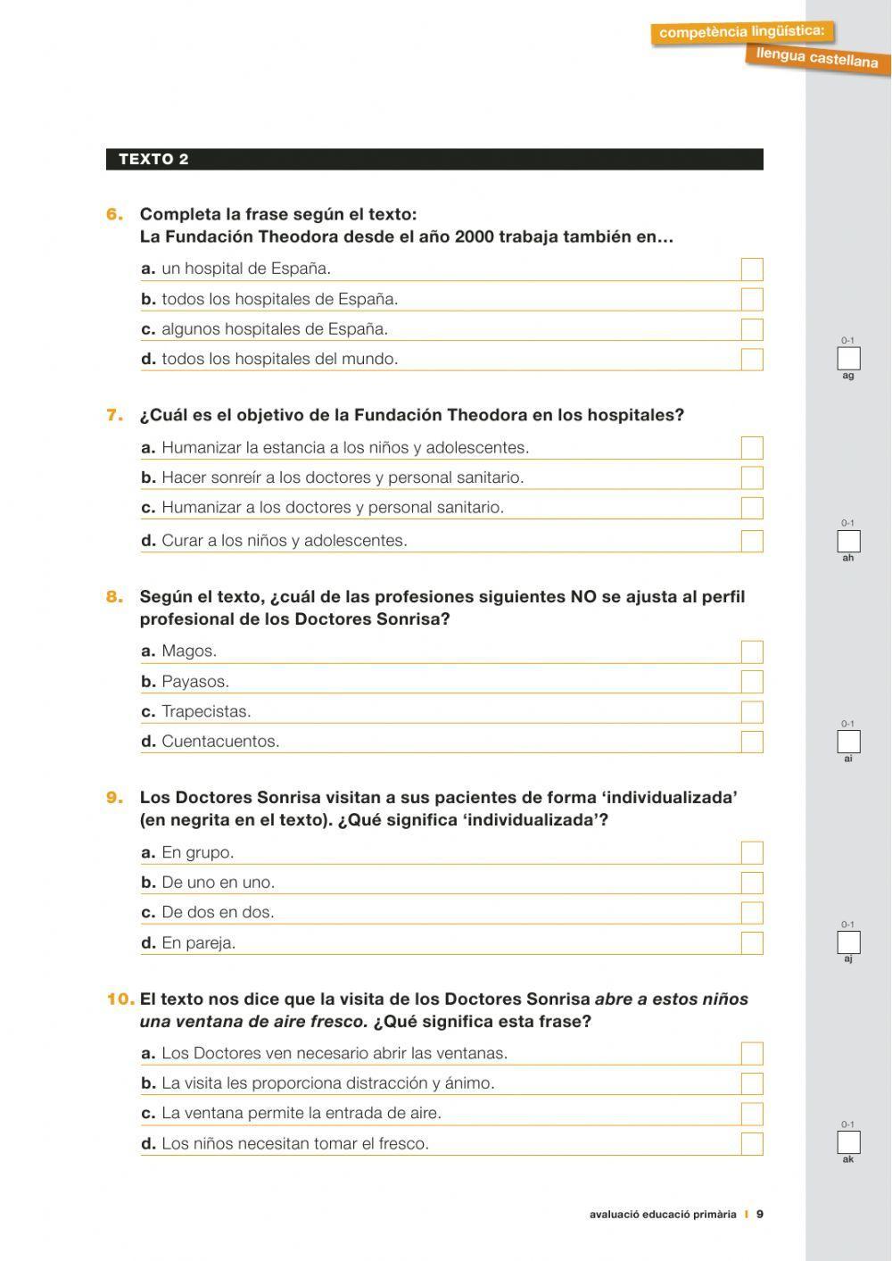 Comprensión lectora- doctores sonrisa Comprensión lectora- doctores sonrisa
