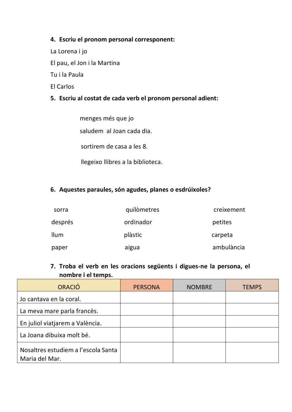 Conjugacions i pronoms