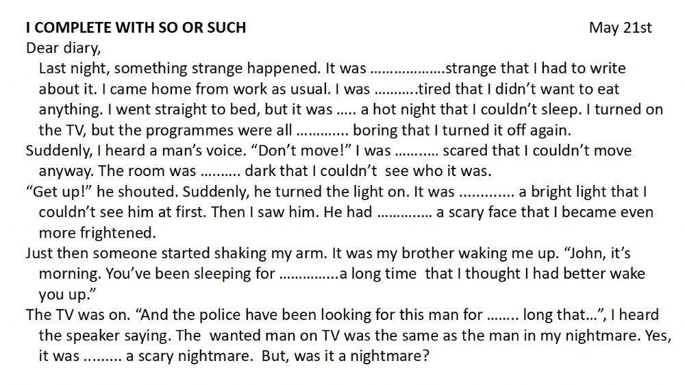 Clauses of result - SO or SUCH