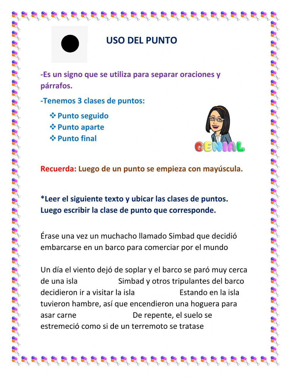 Uso del Punto Uso del Punto