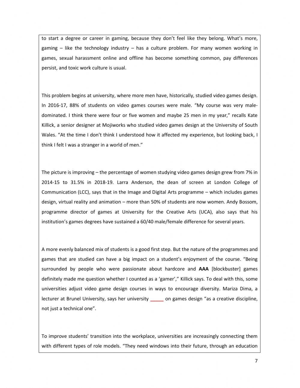 Women and Video Games