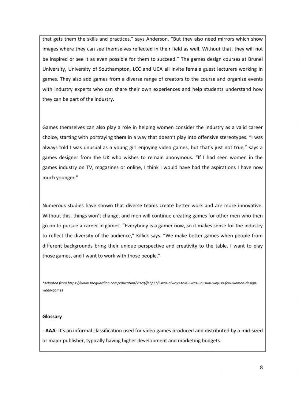 Women and Video Games