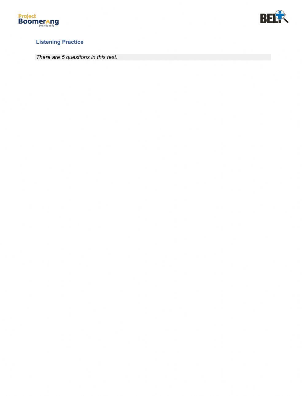 BELT Practice Test 10