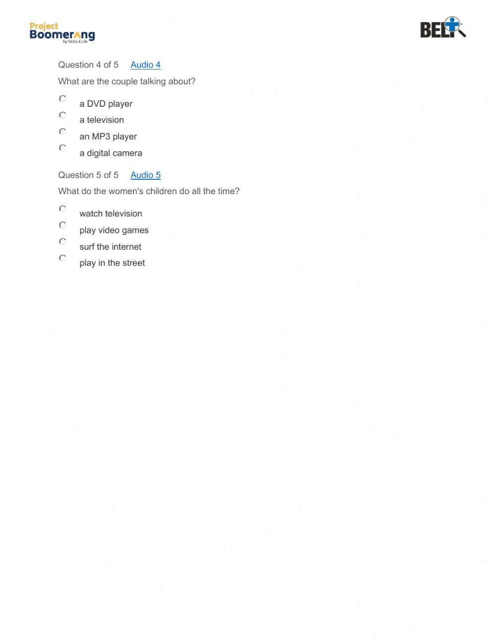 BELT Practice Test 10