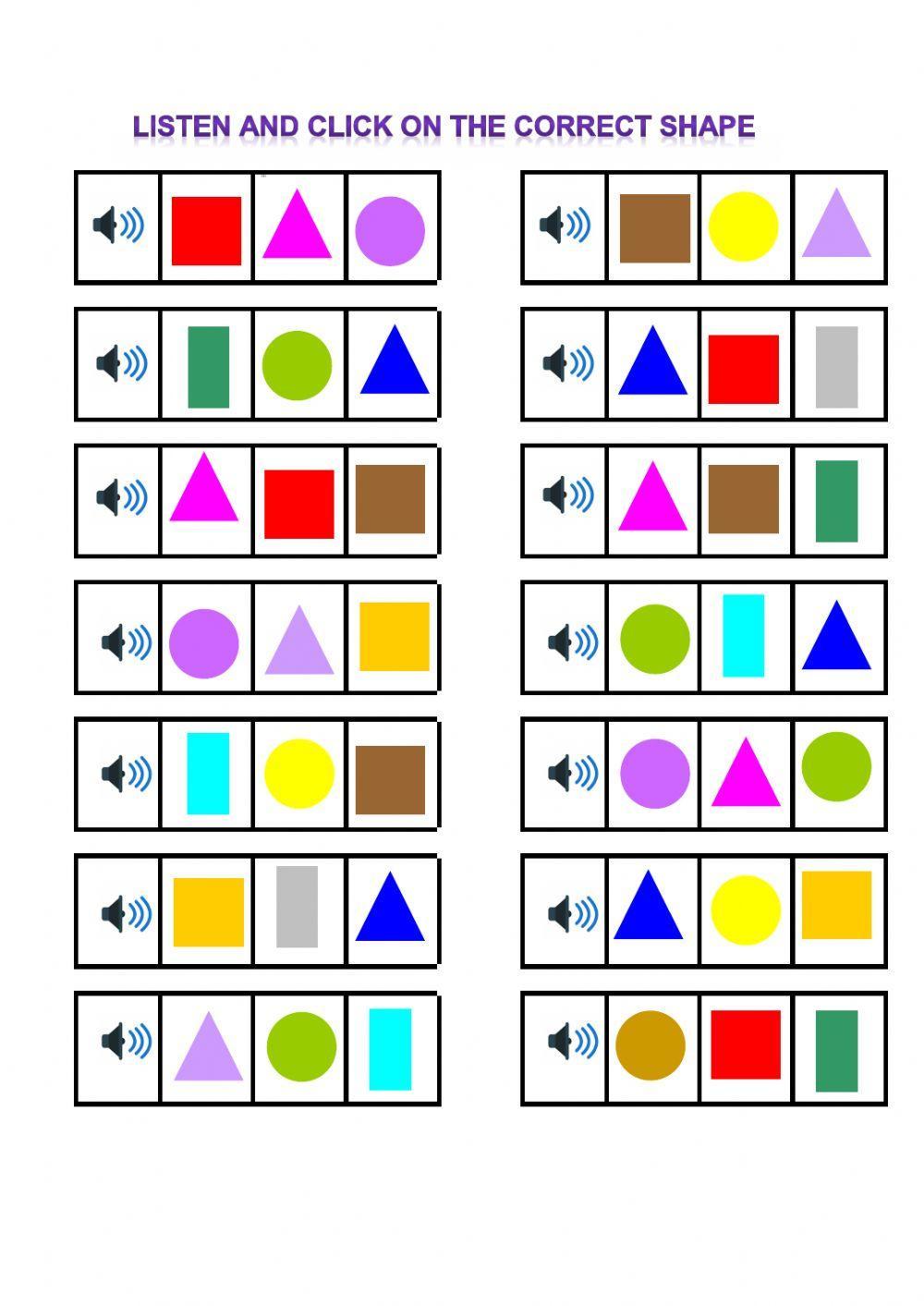 Shapes - listening 2 Shapes - listening 2