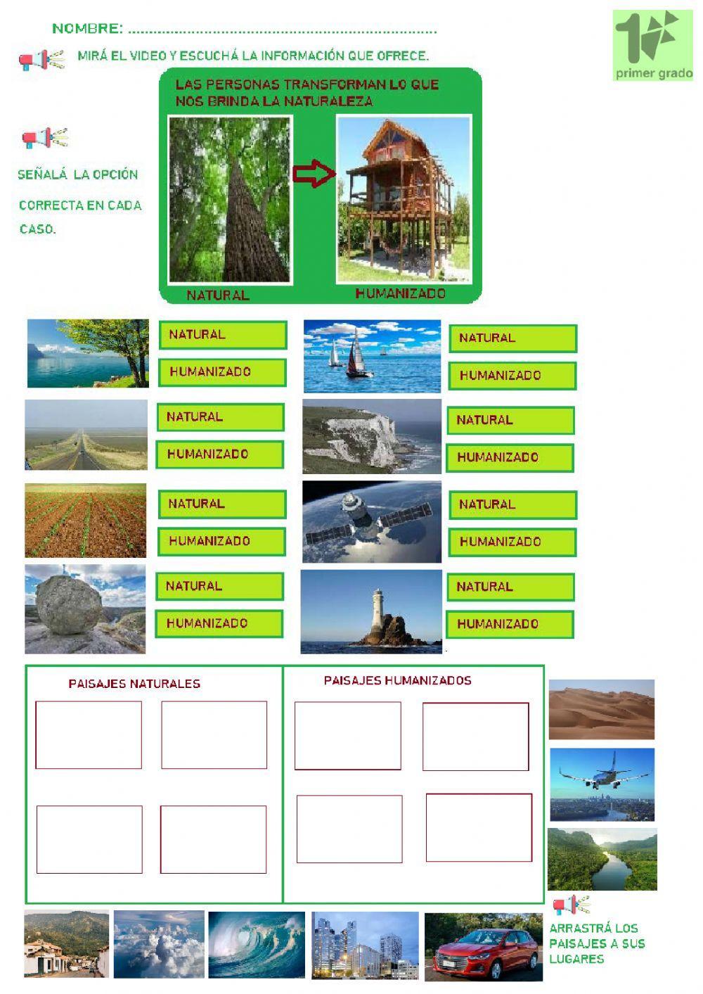 Paisajes naturales y humanizados