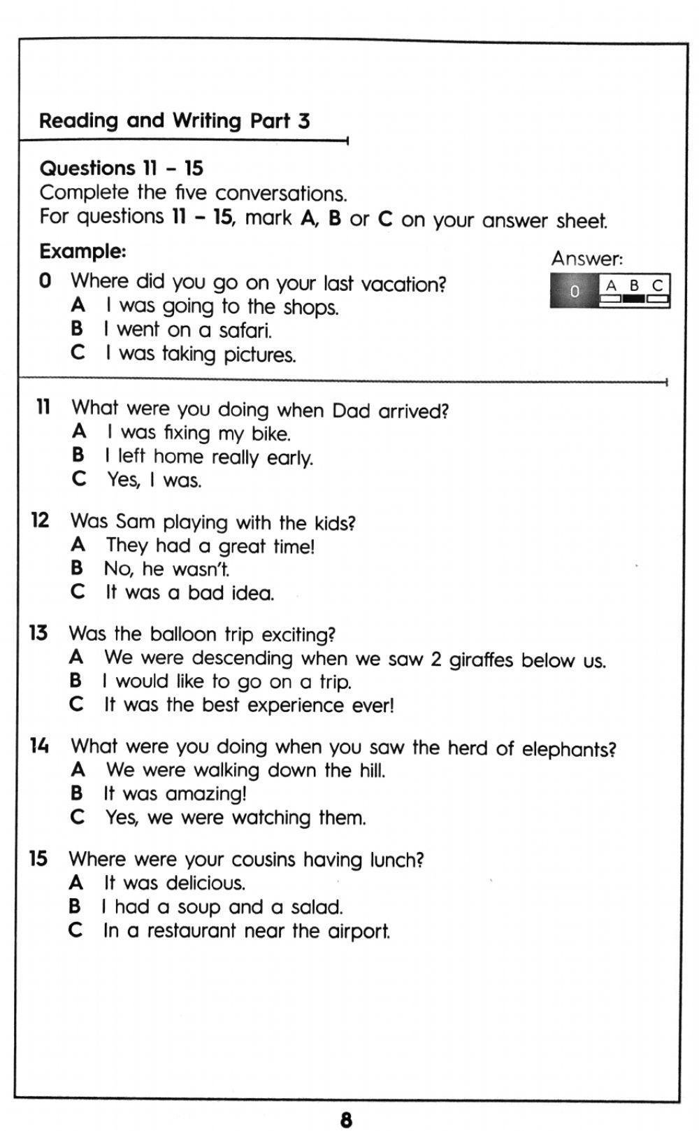 Reading Exam Test 1 - PTB 