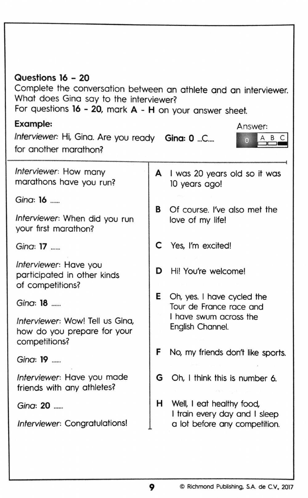 Reading Exam Test 1 - PTB 