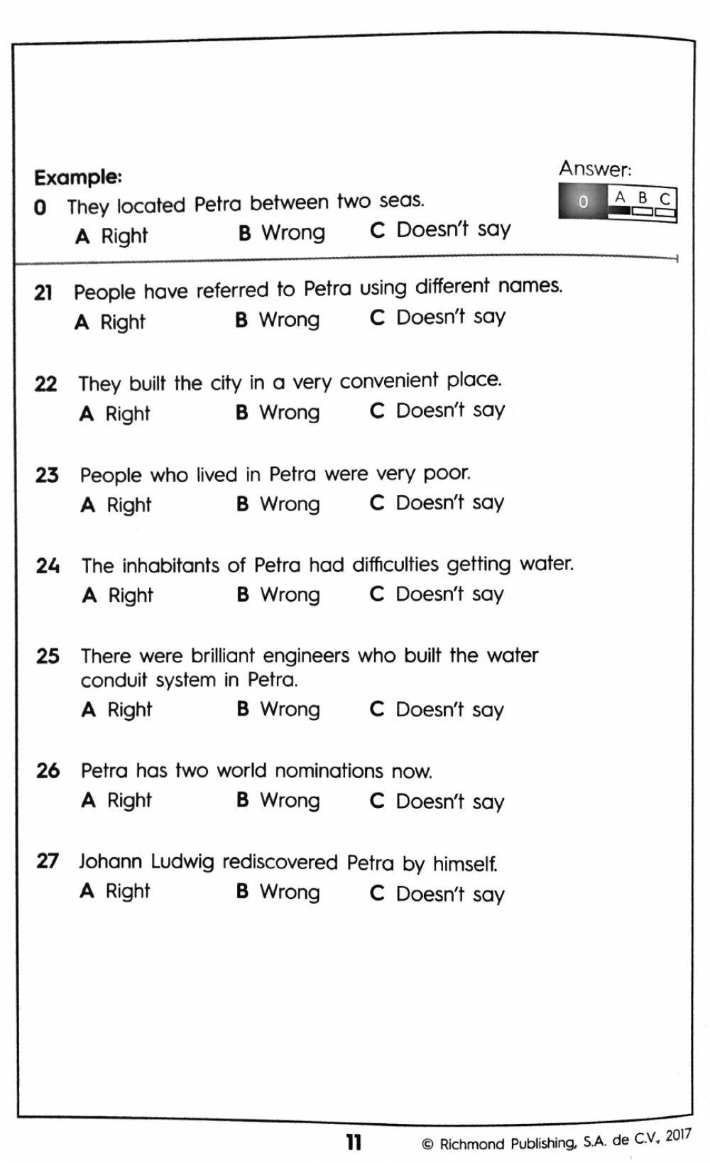 Reading Exam Test 1 - PTB 