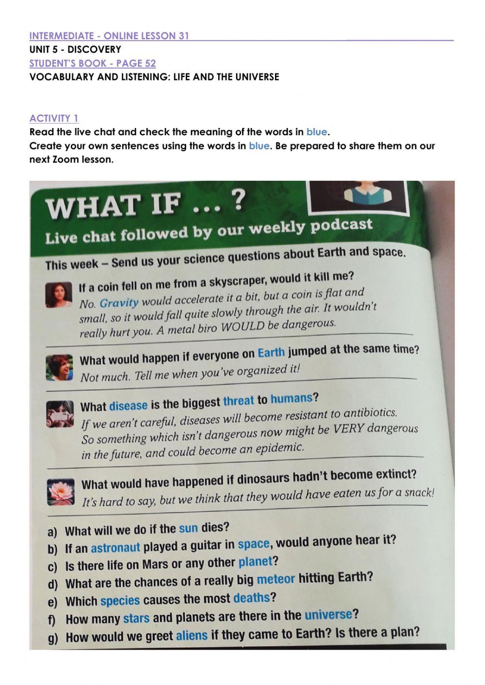 Intermediate- Online Lesson 30