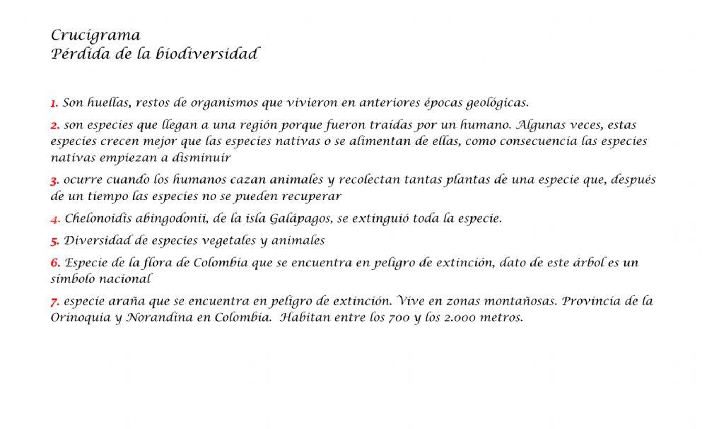 Perdida de la biodiversidad en Colombia