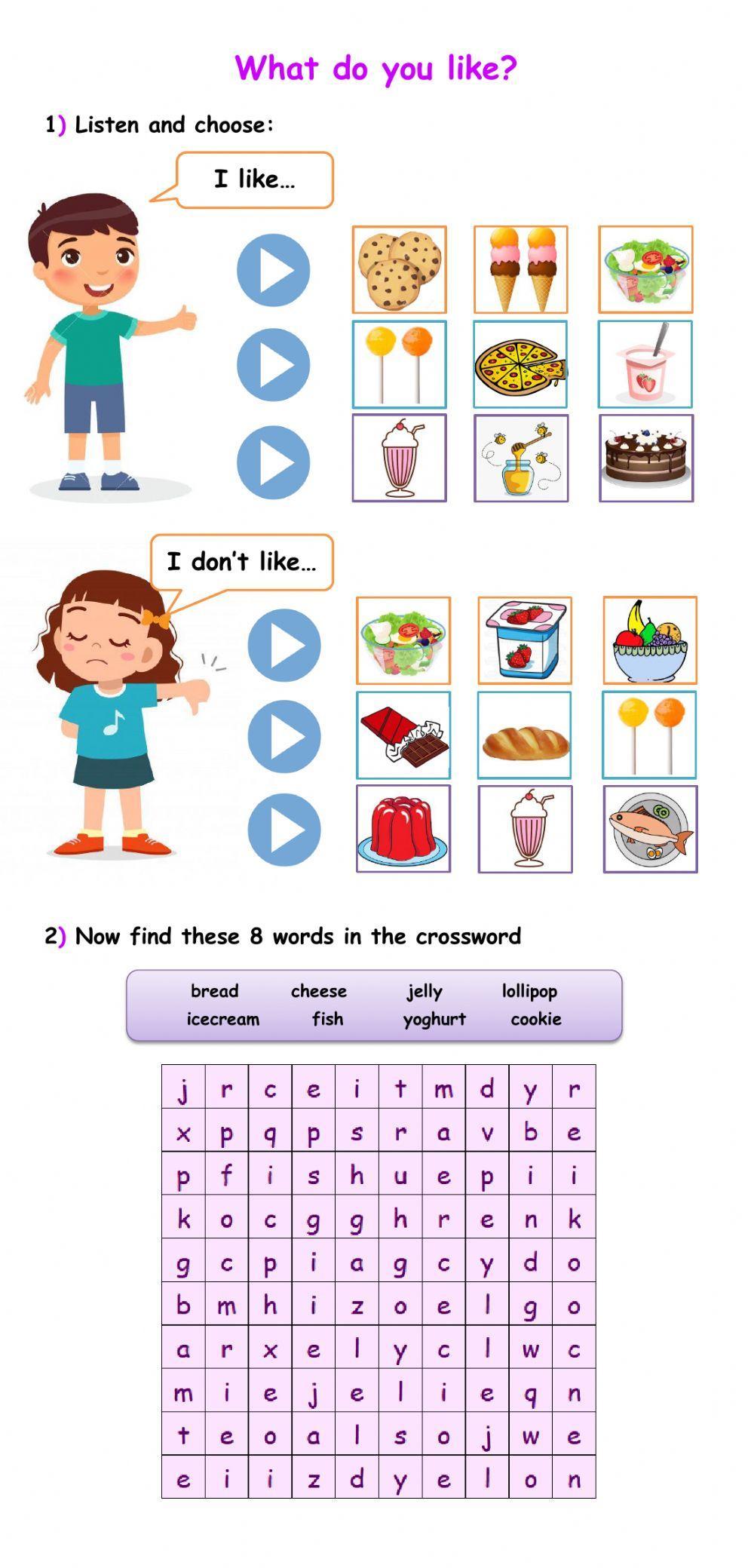 Starter: Food homework