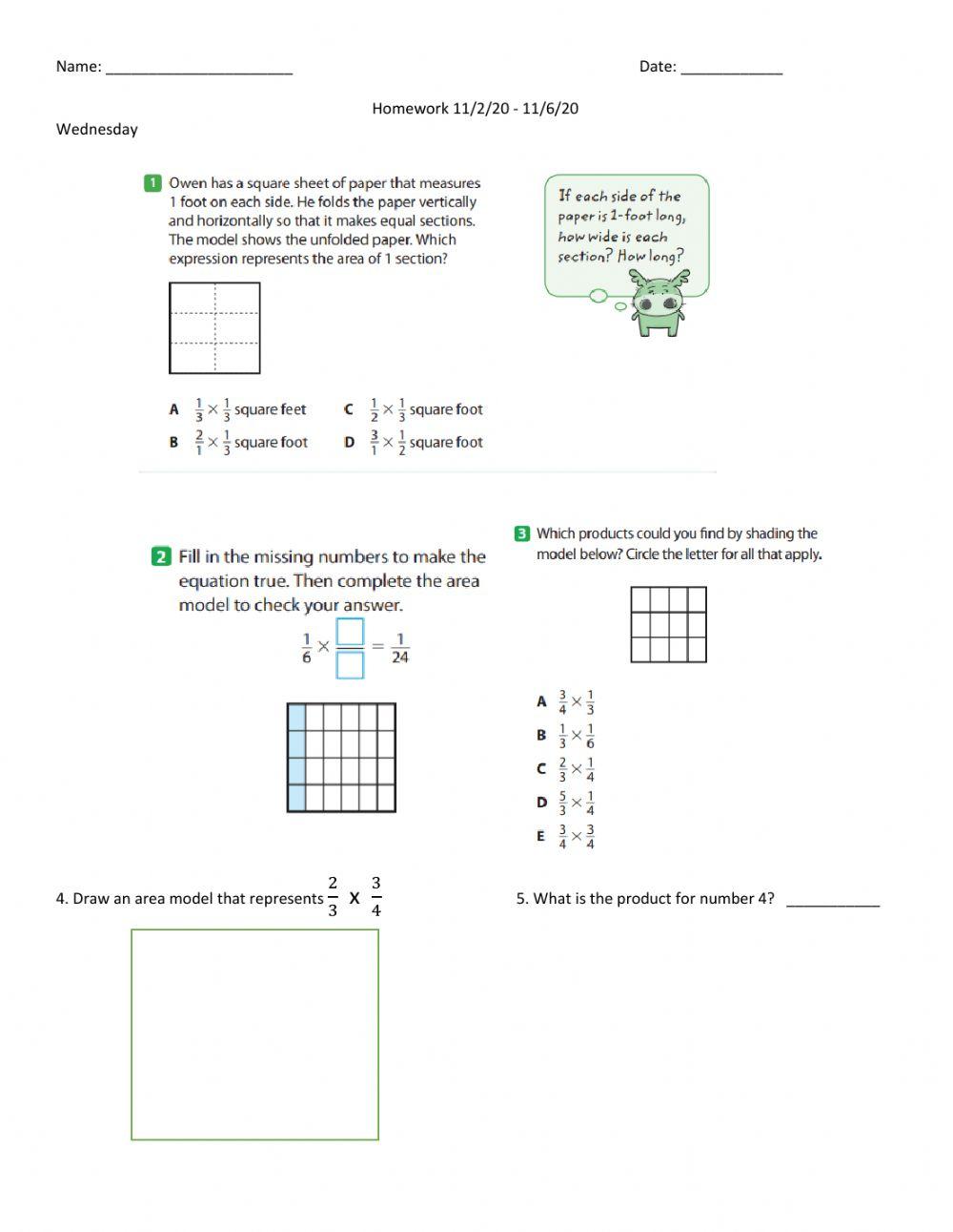 Spiral Review due 11-6