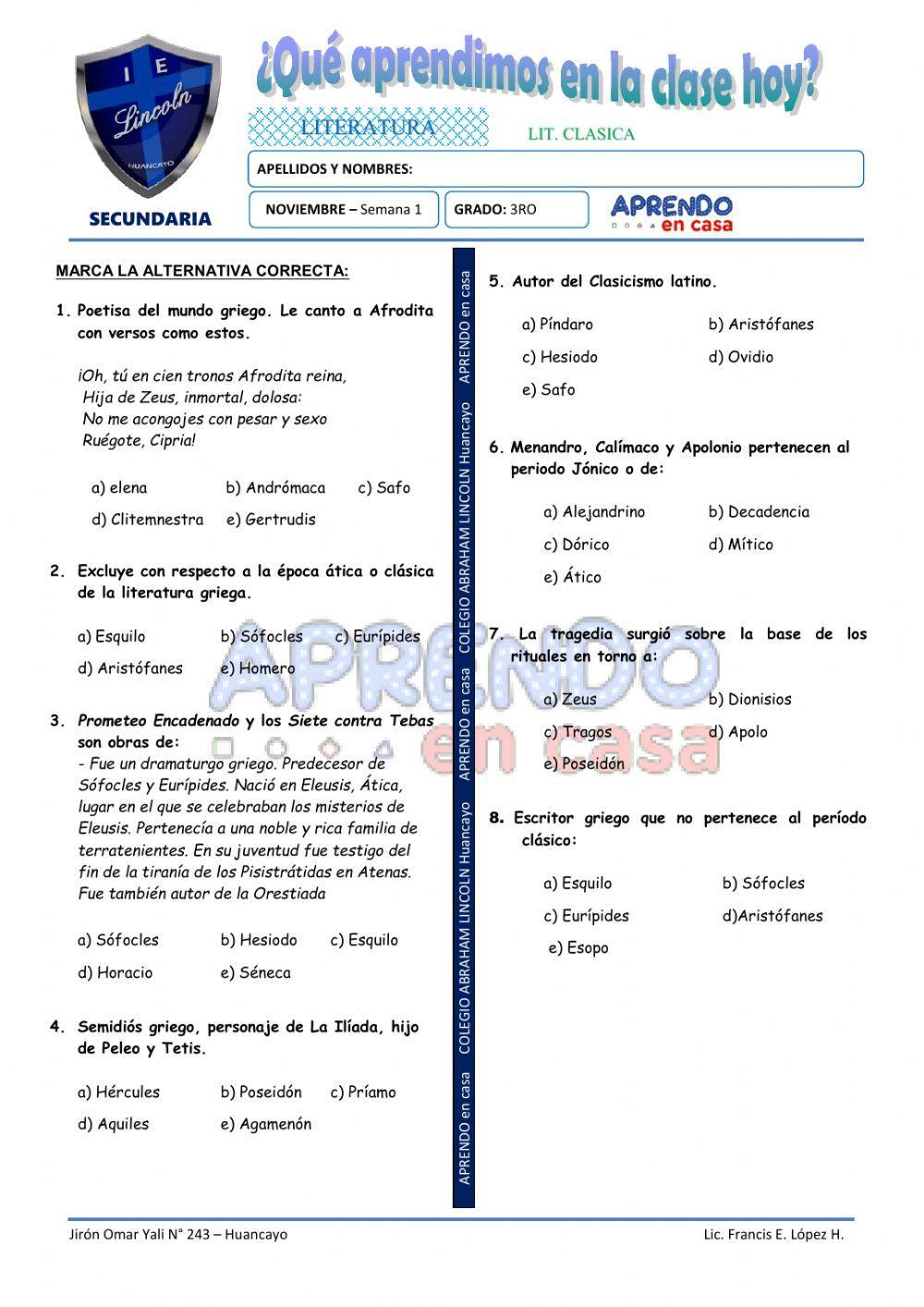 Prac. literatura clasica grecoromana