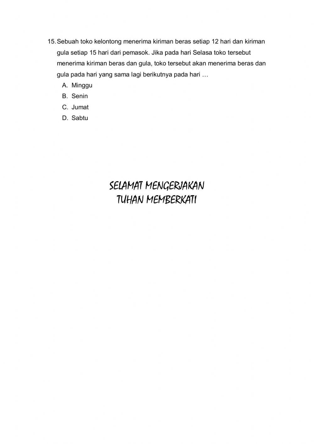 Penilaian Harian KPK dan FPB