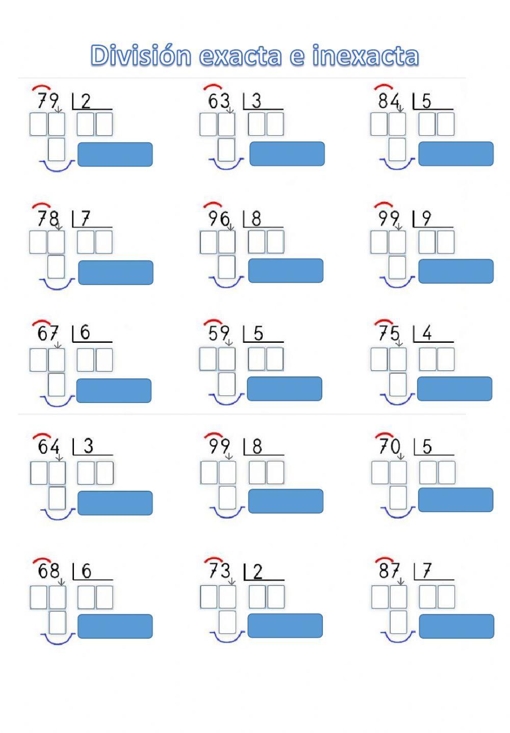 División exacta e inexacta