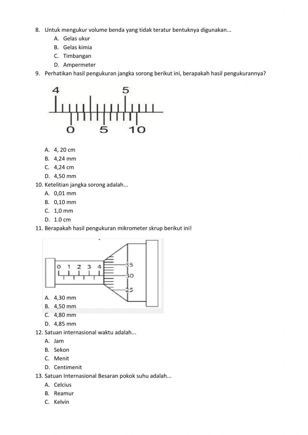 Ulangan harian 1 klas 7
