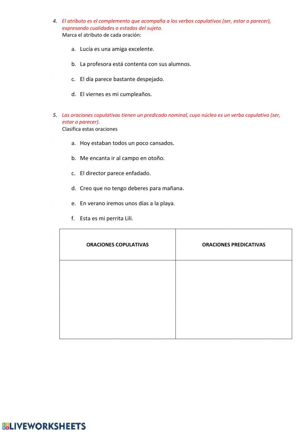 Predicado Nominal y Verbal