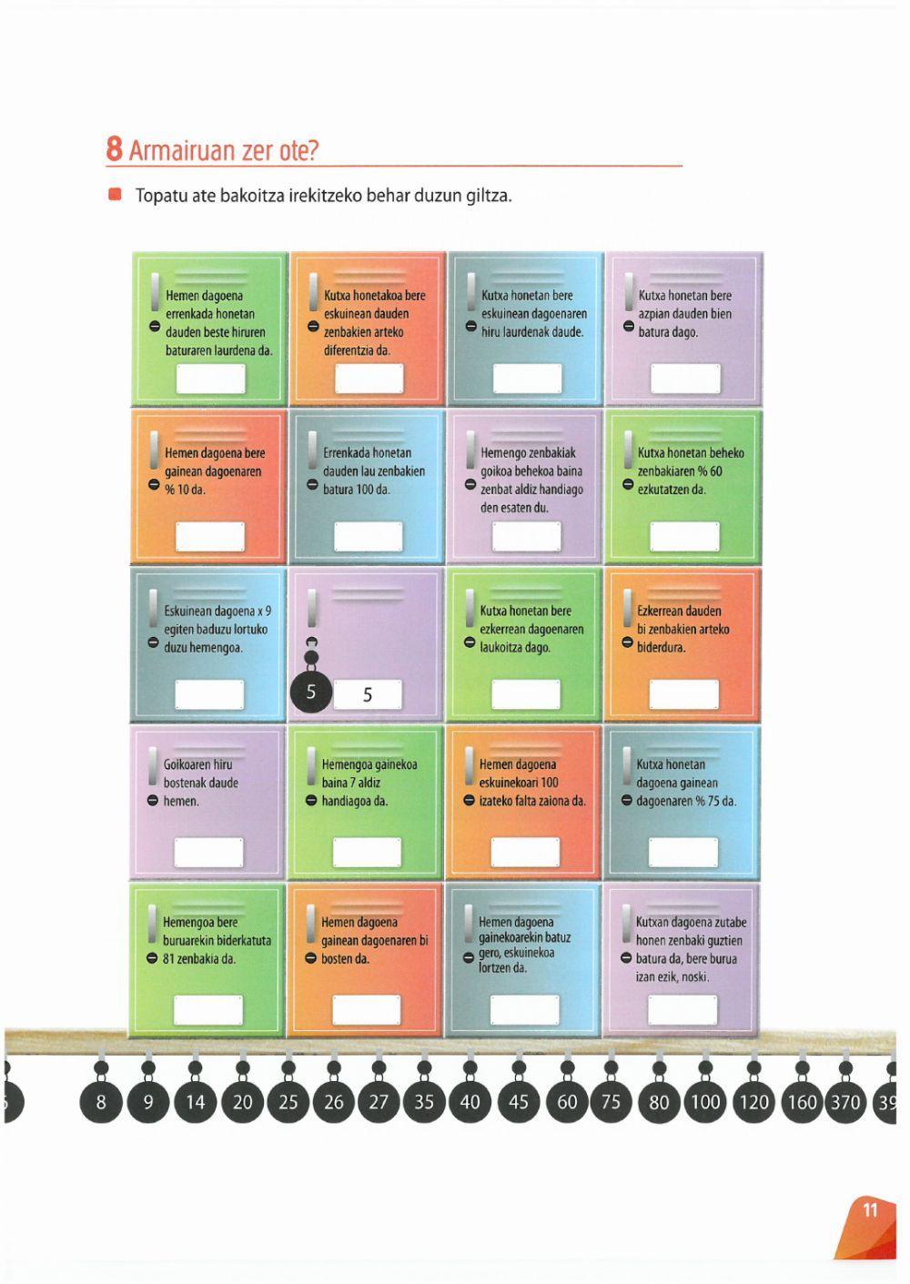 MatLK6.1.8: Armairuan zer ote?