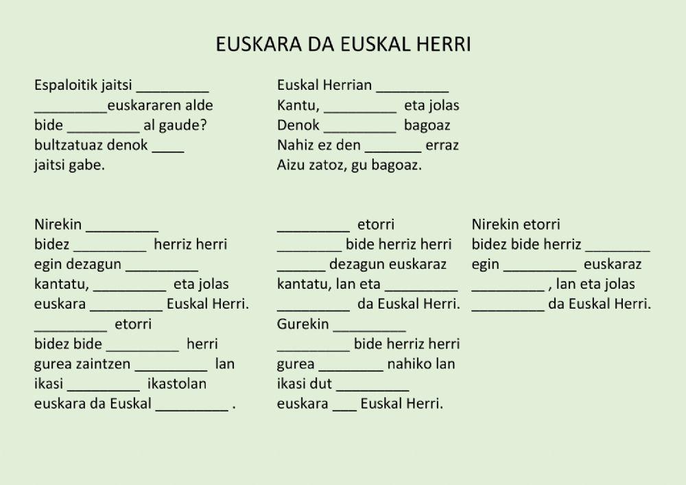 Euskara da Euskal Herri