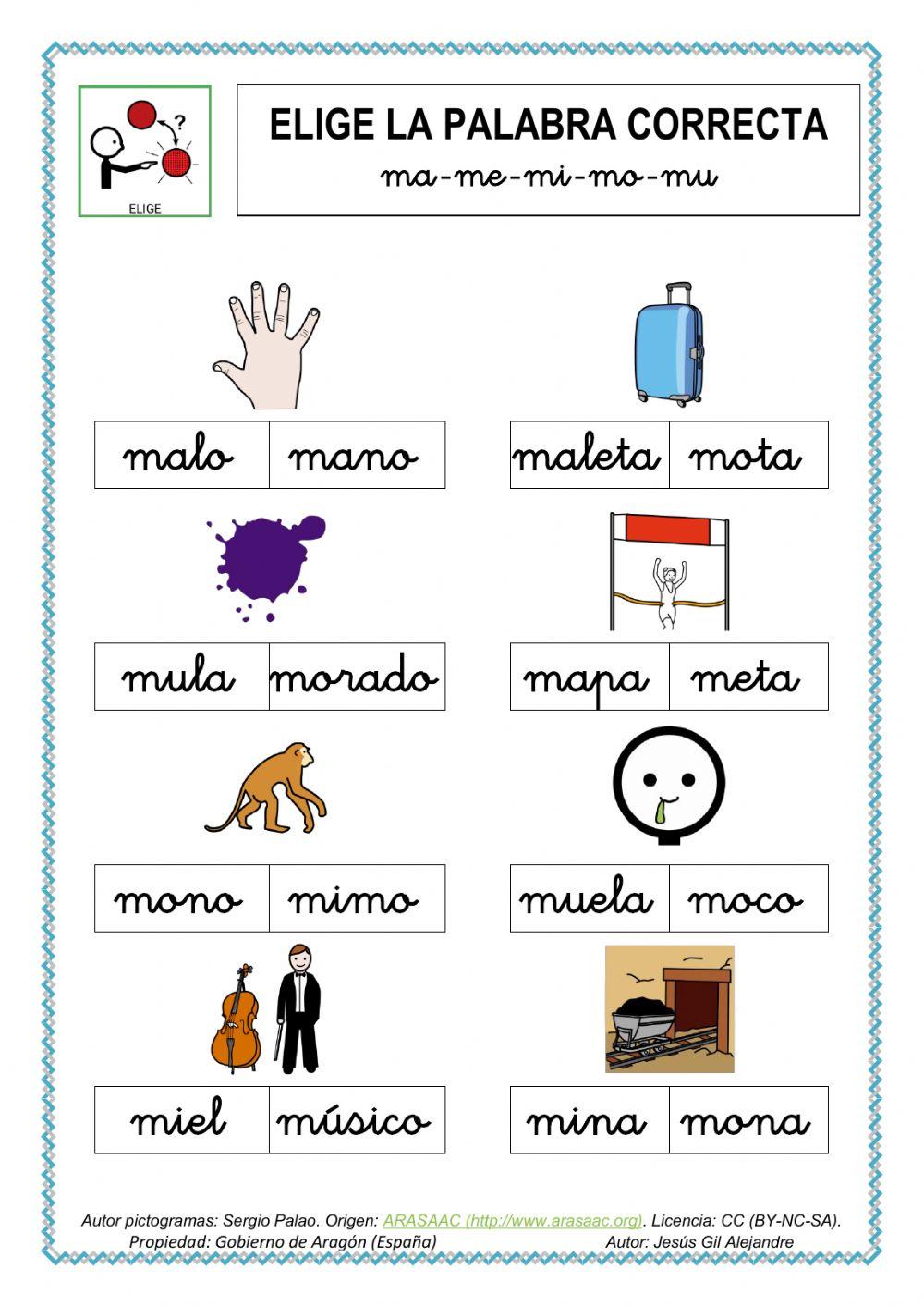 Lee y elige la palabra correcta