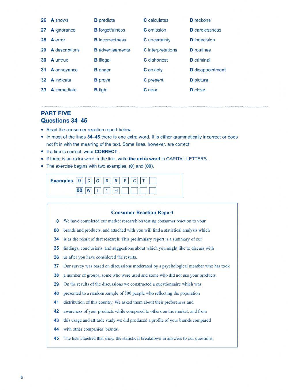 BEC Vantage Test 1 Reading