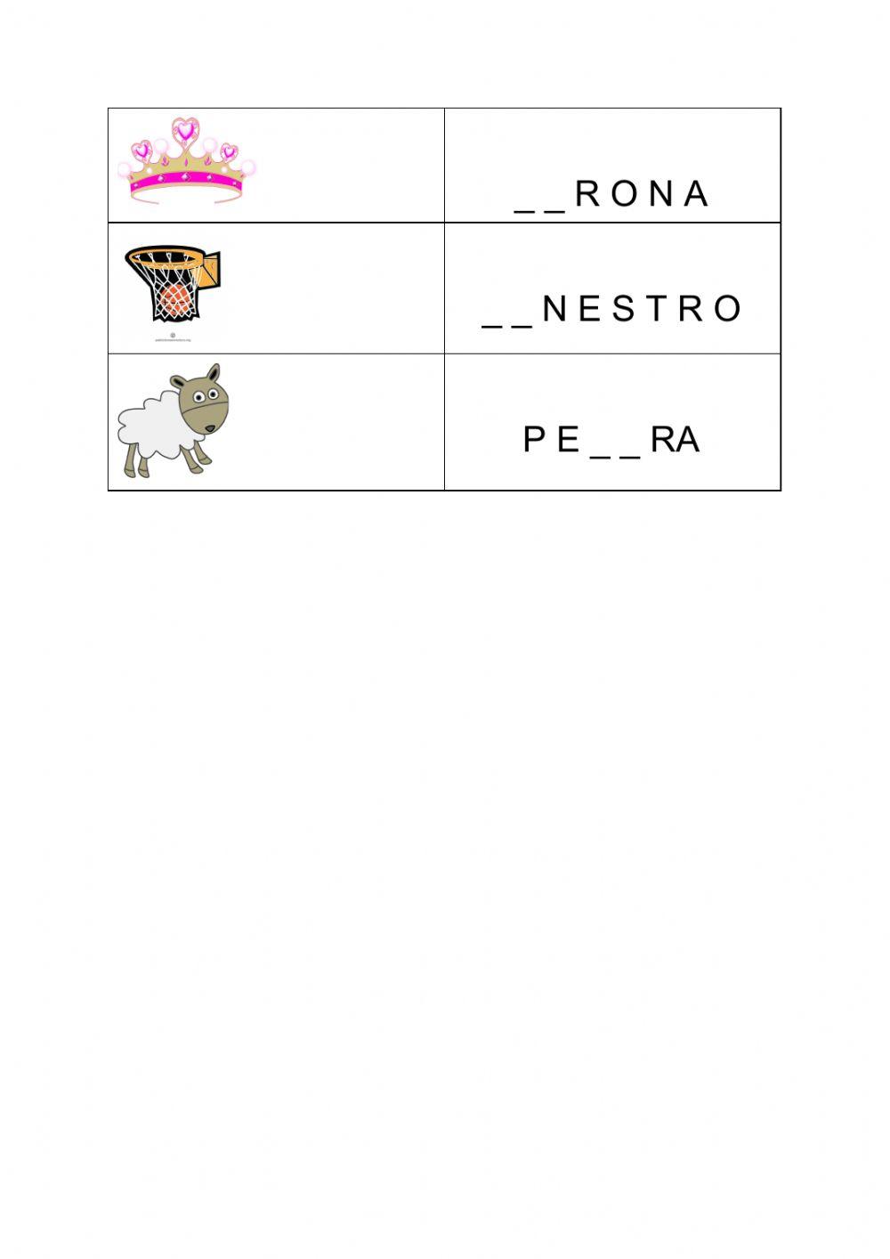 Completa con CA CO CU