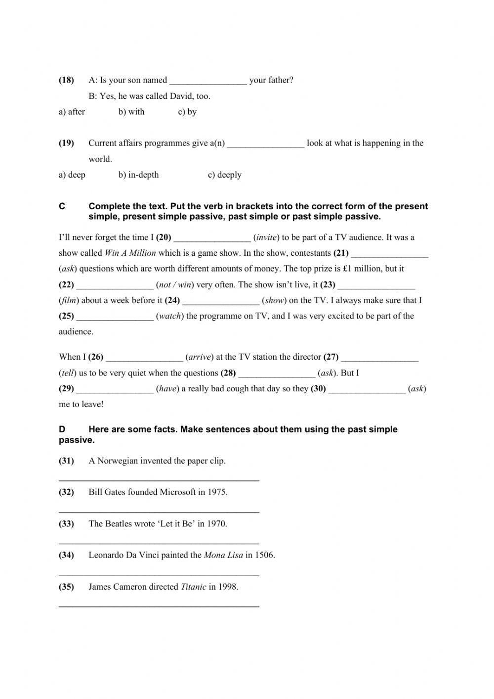 examen pre intermedio 