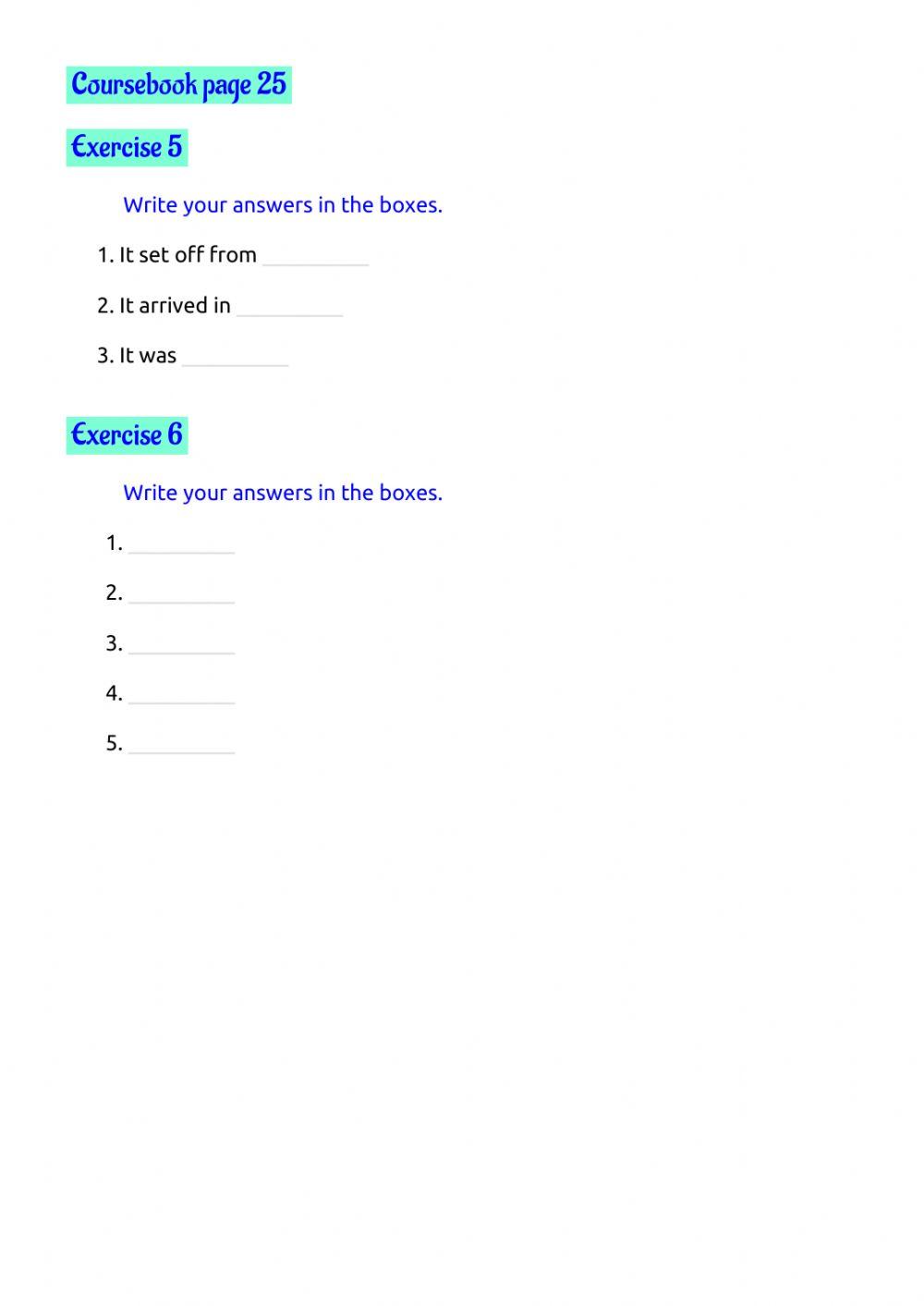 Page 25, exercises 5, 6