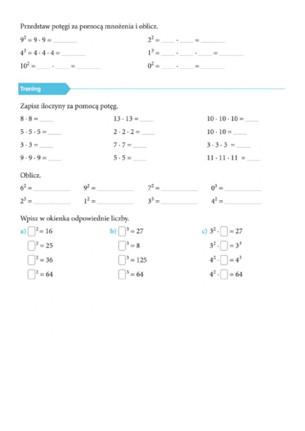 Kwadraty i sześciany