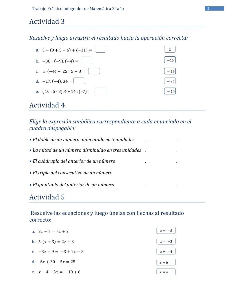Trabajo Integrador- Números enteros y racionales