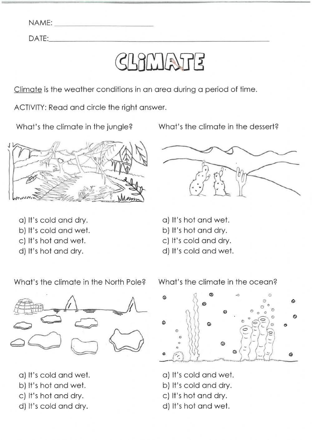 Climate and habitats