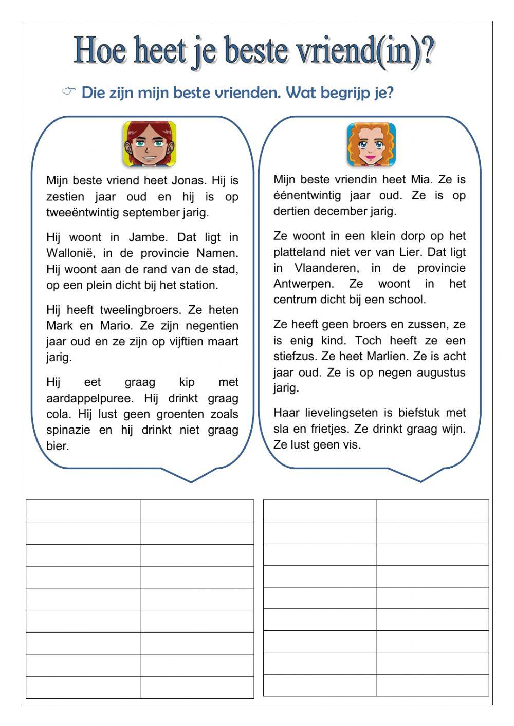 CL-EE Hoe heet je beste vriend(in)?