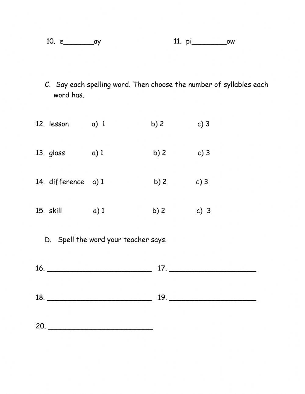 Double Consonants: ff-ll-ss