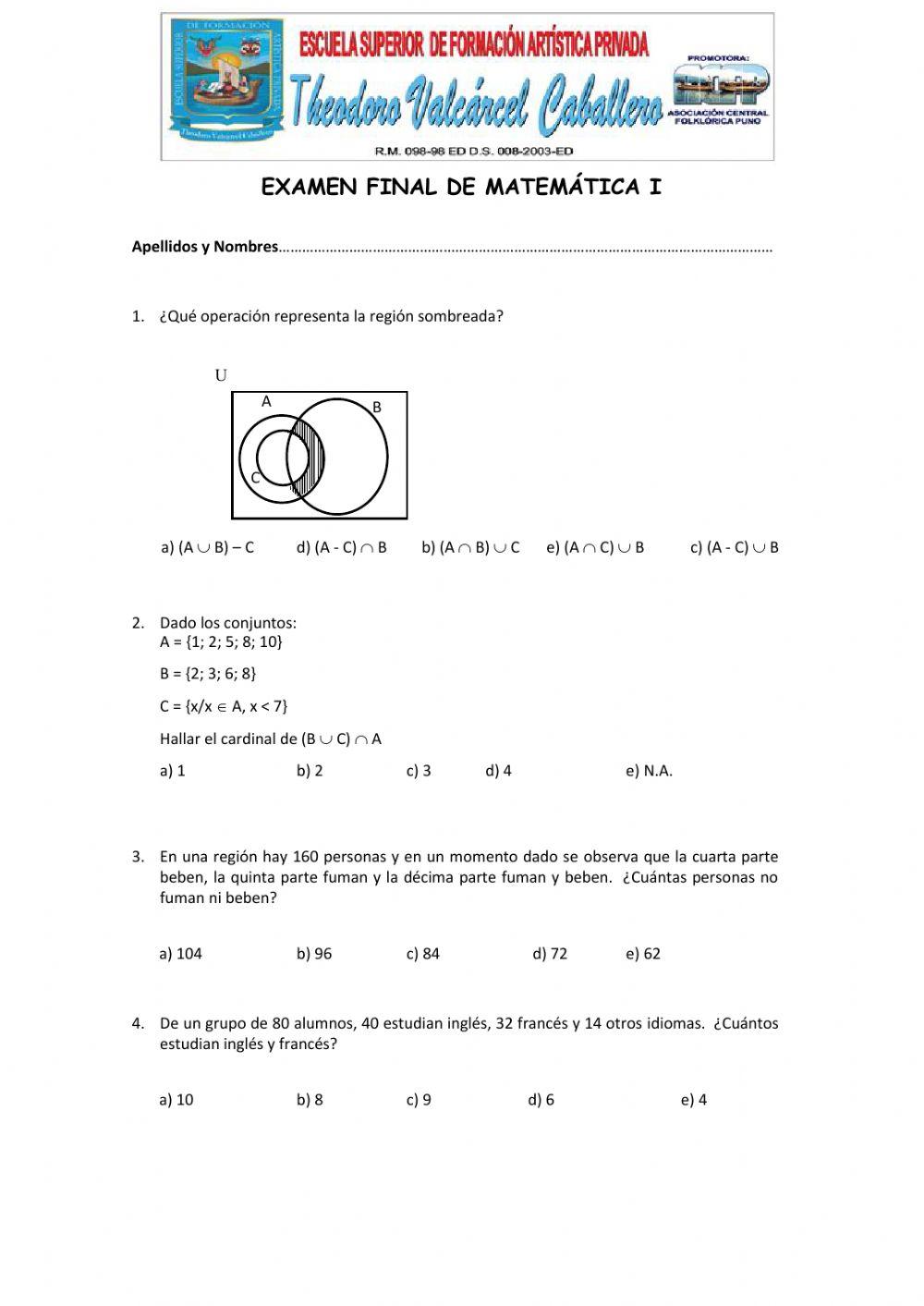 Operaciones  con conjuntos