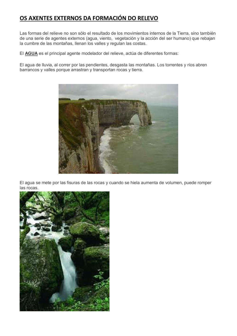 Gª-Hª.TEMA 2. PARTE 2.Agentes externos de la formacion del relieve